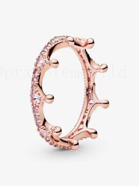 Pandora Pink Sparkling Crown Ring